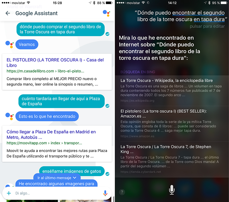 Muy, muy cerca, Google Assistant. Vete a casa Siri.
